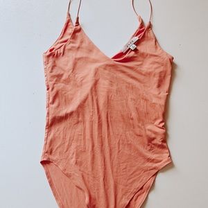 peach bodysuit
